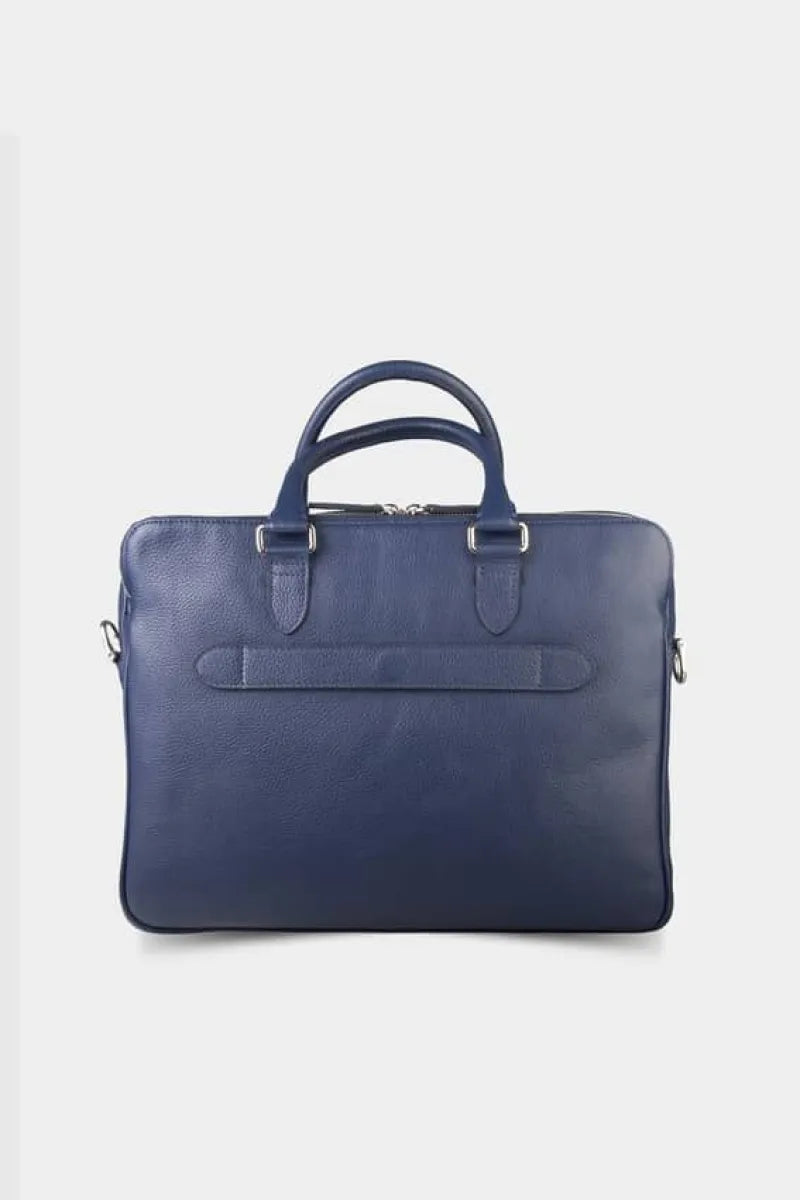 Man > bag portfolio gd- 3 bölmeli lacivert deri evrak çantası