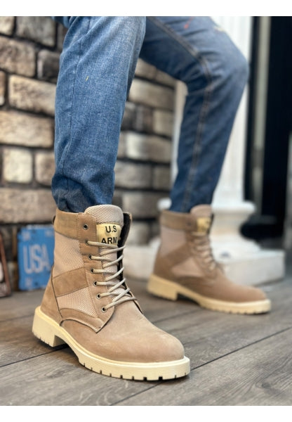 Bo- Ba0087 U.S. Army Lace-Up Men'S Sports Suede Boots