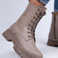 Mj- anna kadın hakiki deri bağcıklı fermuarlı vizon bot / women > shoes > boots