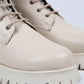 Mj- anna kadın hakiki deri bağcıklı fermuarlı bej bot / women > shoes > boots