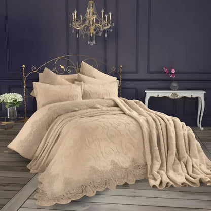 Anna Karina 10 Piece Wedding Set Isabella Cappucino - Home Textile > Bedroom Elegant Series.