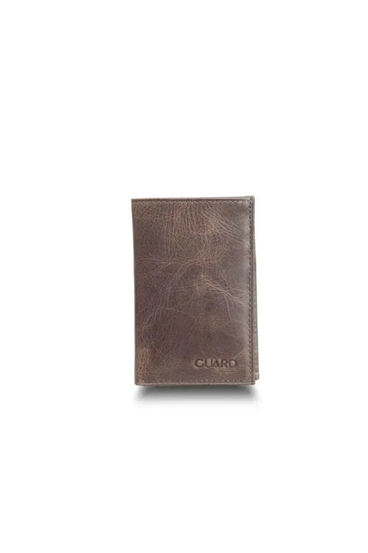 Gd antik kahverengi ince mini deri erkek cüzdanı / accessories > wallet