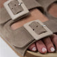 Women > shoes slippers mj- belinda kadın hakiki deri çift tokalı açık vizon