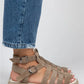 Mj- benia kadın hakiki deri kafesli sandalet vizon sandalet / women > shoes >