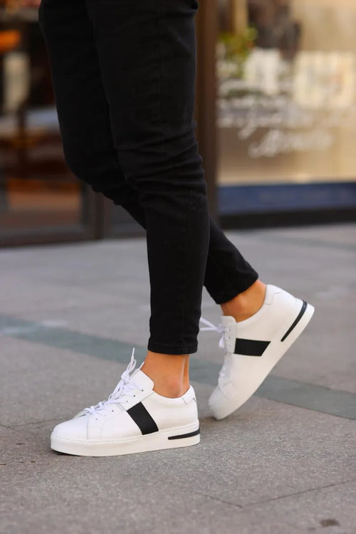 So- White, leather, Men Sneakers