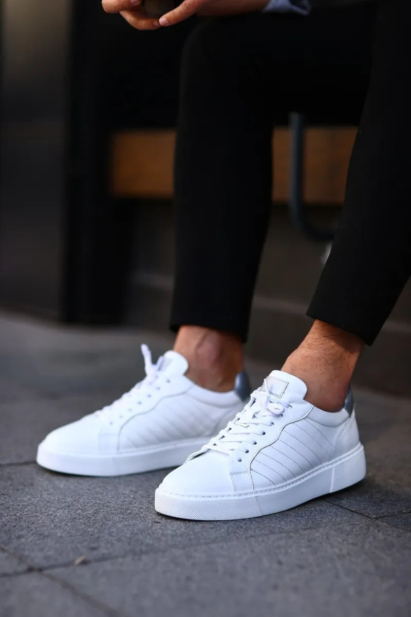 So- beyaz deri günlük erkek sneakers