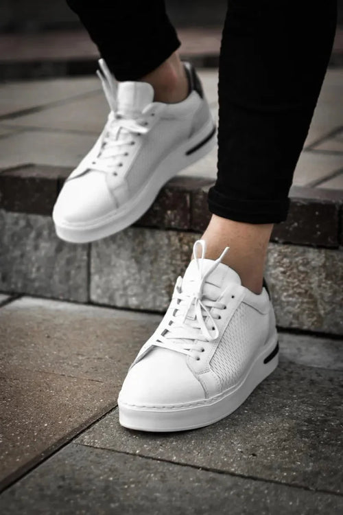 So- White, Napa Leather, Men Sneakers