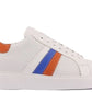 So- beyaz turuncu mavi deri sneakers erkek ayakkabı