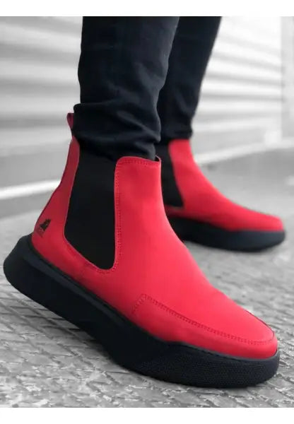 Bo- Ba0150 Laceless High Sole Men’S Sports Half Ankle Boots - Man > Shoes.