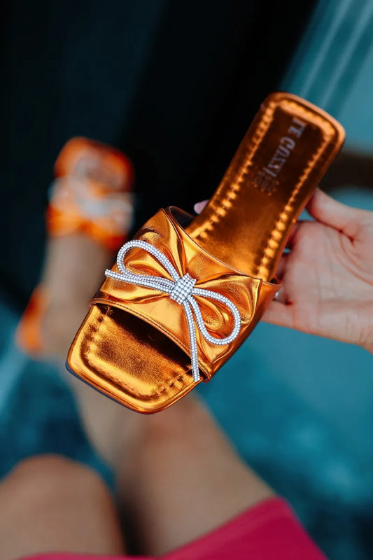 Co- ciar turuncu rugan fiyonklu terlik / women > shoes > slippers