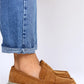 Mj- danita hakiki deri loafer ayakkabı taba ayakkabı / women > shoes >