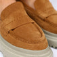 Mj- danita hakiki deri loafer ayakkabı taba ayakkabı / women > shoes >