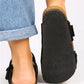 Women > shoes slippers mj- delma kadın hakiki deri bantlı siyah terlik