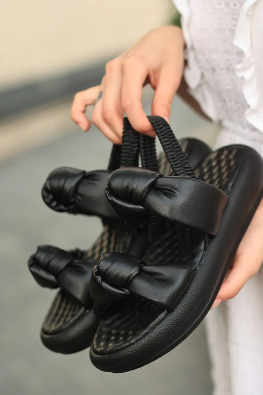 Co- ecet siyah cilt sandalet / women > shoes > sandals