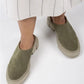 Women > shoes slippers mj- edna kadın hakiki deri bağcıksız su yeşili - süet