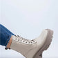 Mj elenor kadın hakiki deri bağcıklı fermuarlı bej - vizon bot / women > shoes >