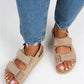 Women > shoes sandals mj- emilia kadın hakiki deri çift cırtlı bej sandalet