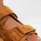Women > shoes sandals mj- emilia kadın hakiki deri çift cırtlı taba sandalet
