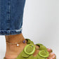 Women > shoes slippers mj- eron hakiki deri fıstık yeşili çift tokalı kadın