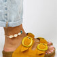 Women > shoes slippers mj- eron hakiki deri sarı çift tokalı kadın terlik