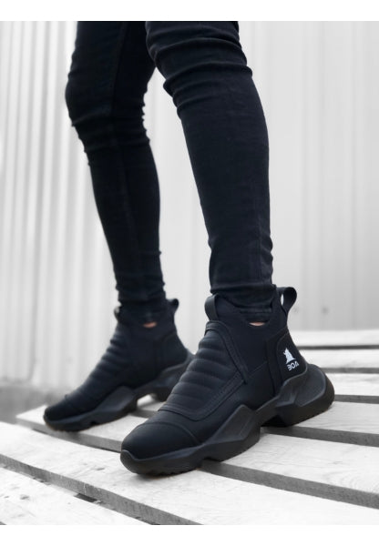 Bo- Ba0401 Laceless High Sole Men'S Sports Half Ankle Boots