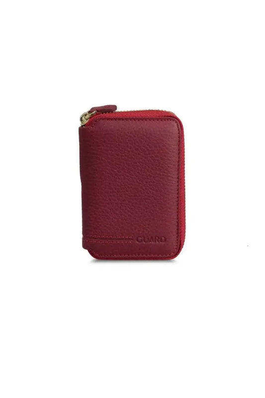 Accessories > wallet gd- fermuarlı kırmızı deri mini cüzdan