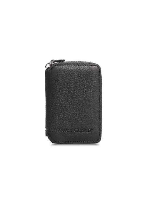 GD- Zipper Black Leather Mini Wallet