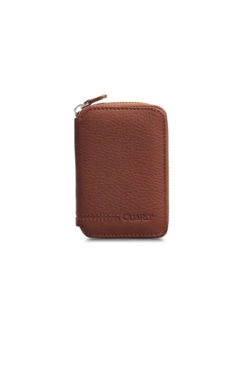 GD- Zipper Tan Leather mini wallet