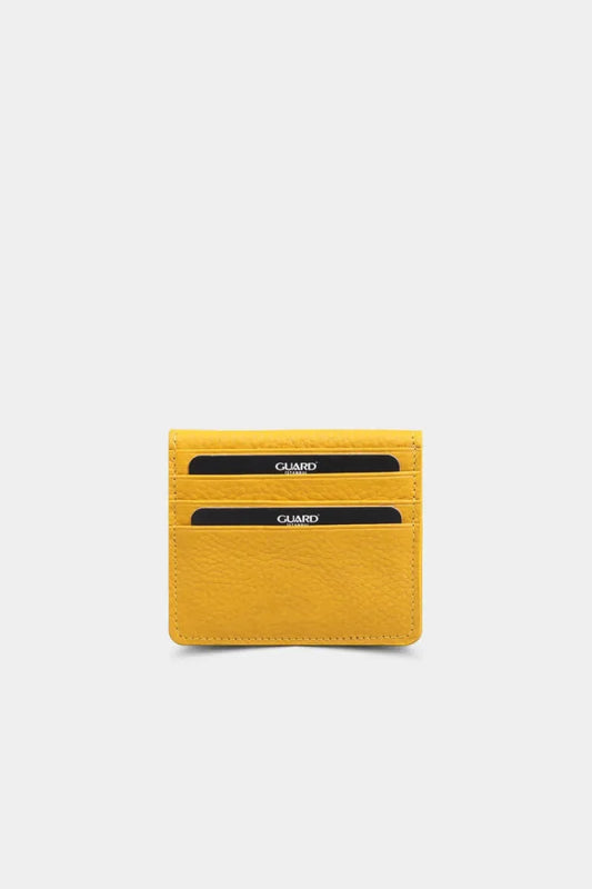 Gd- sarı patlı tasarım deri kartlık / accessories > credit card holder