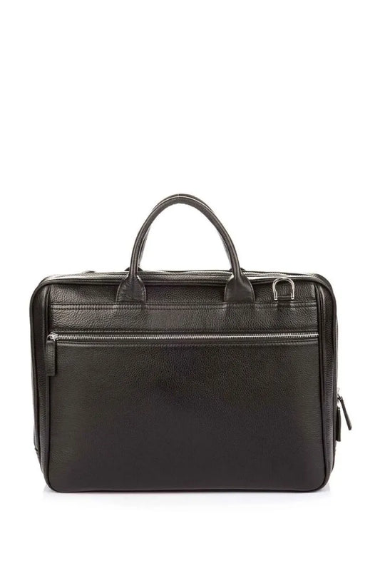 Gd - siyah 15.4 i̇nç laptop bölmeli hakiki deri evrak çantası