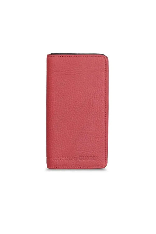 GD- Phone Input Red Black Leather Portfolio Wallet