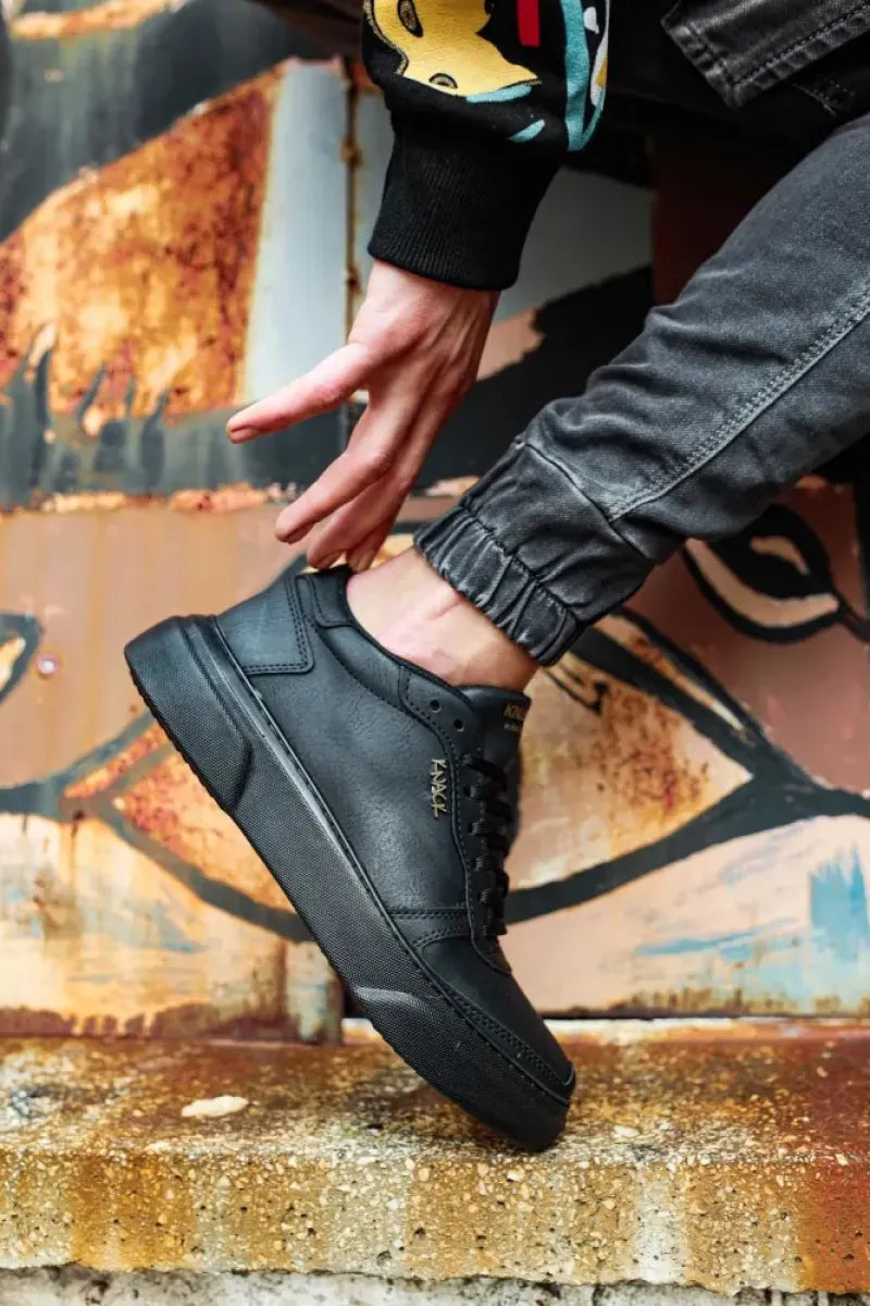 Man > shoes sneakers kn- günlük ayakkabı 222 siyah (siyah taban)