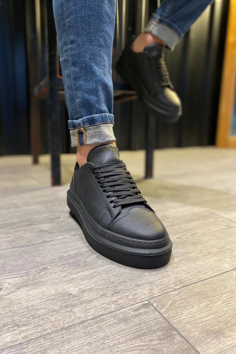Man > shoes sneakers kn- günlük ayakkabı 421 siyah (siyah taban)