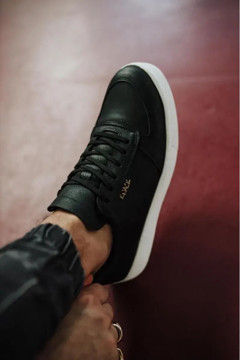 Kn- günlük ayakkabı 666 siyah (beyaz taban) / man > shoes > sneakers