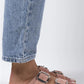 Women > shoes slippers mj- i̇rene kadın hakiki deri çift tokalı pudra - gümüş
