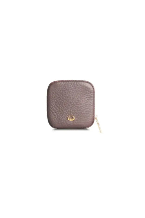 GD- Brown Zipper Leather Mini Accessory Bag