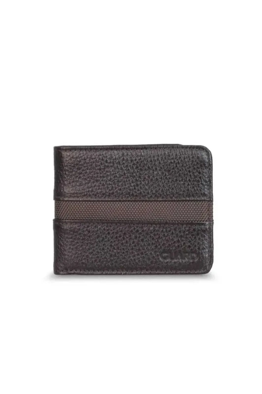 Gd kahverengi spor şeritli deri erkek cüzdanı / accessories > wallet