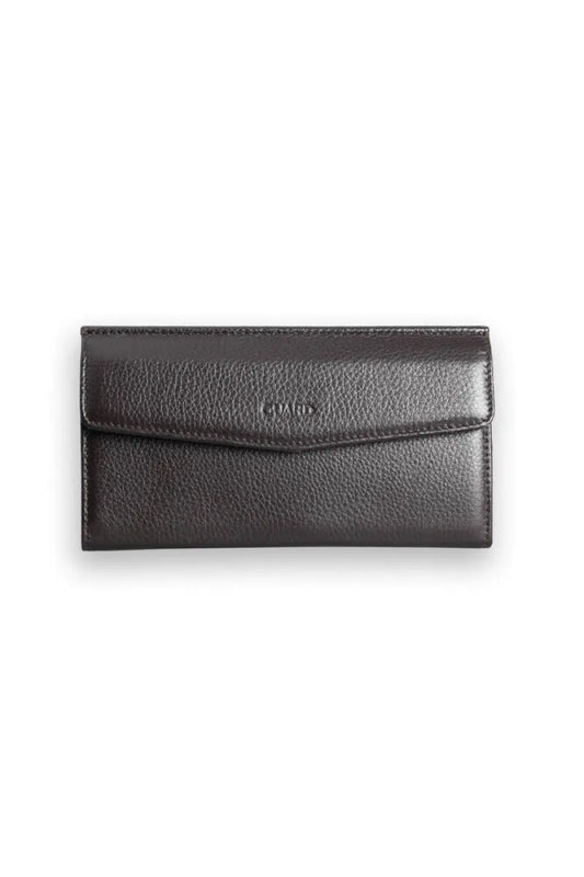 Accessories > wallet gd- kahverengi telefon girişli deri bayan cüzdanı