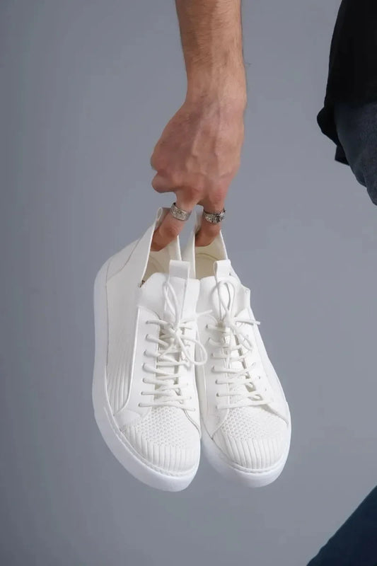 Man > shoes sport co- kb-112 beyaz triko bağcıklı günlük erkek ayakkabı