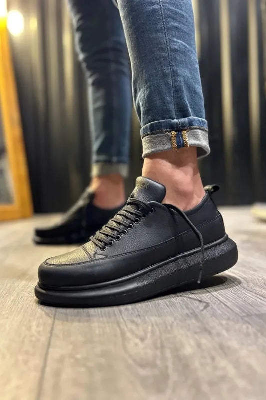 Man > shoes sneakers kn- günlük ayakkabı 814 siyah (siyah taban)