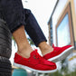 Kn- mevsimlik keten ayakkabı 008 kırmızı / man > shoes > sneakers