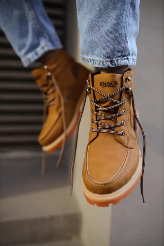 Kn- yüksek taban ayakkabı b-020 sarı / man > shoes > boots