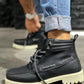 Man > shoes boots kn- yüksek taban ayakkabı b-020 siyah (beyaz taban)