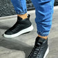 Kn- yüksek taban ayakkabı c-030 siyah (beyaz taban) / man > shoes > boots