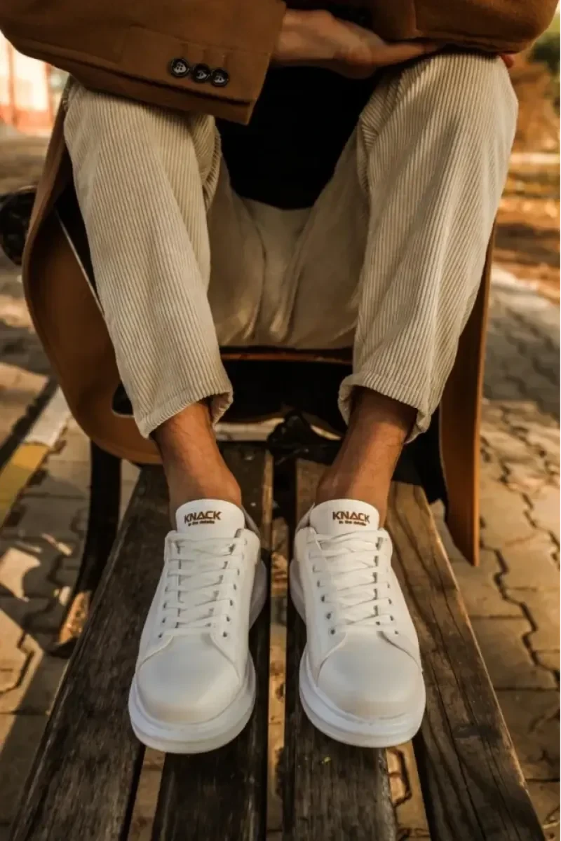 Man > shoes sneakers kn- yüksek taban günlük ayakkabı 044 beyaz
