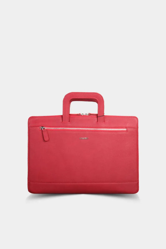 Man > bag portfolio gd- kırmızı deri evrak ve laptop çantası