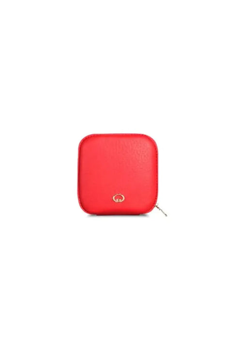 GD- Red Zippered Leather Mini Accessory Bag