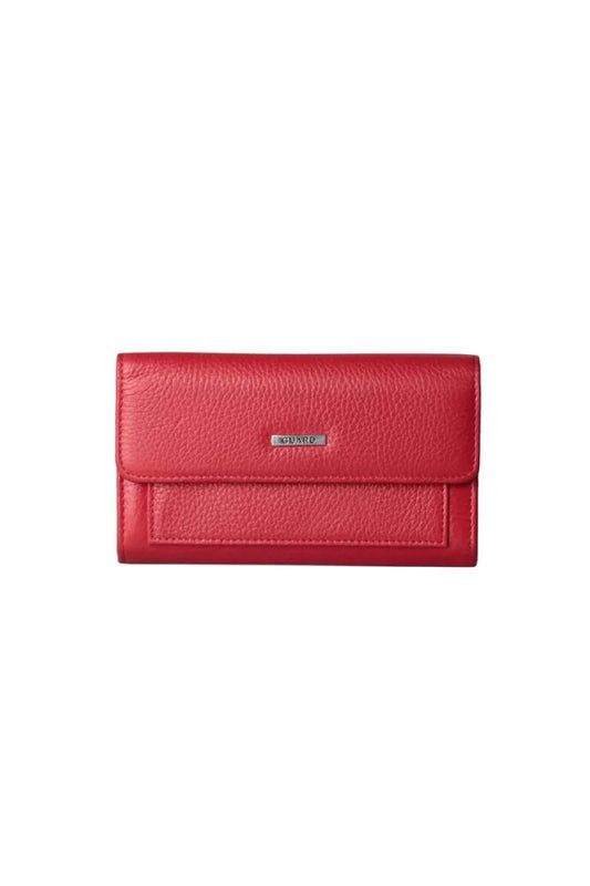 Accessories > wallet gd- kırmızı çıt çıtlı hakiki deri bayan cüzdanı