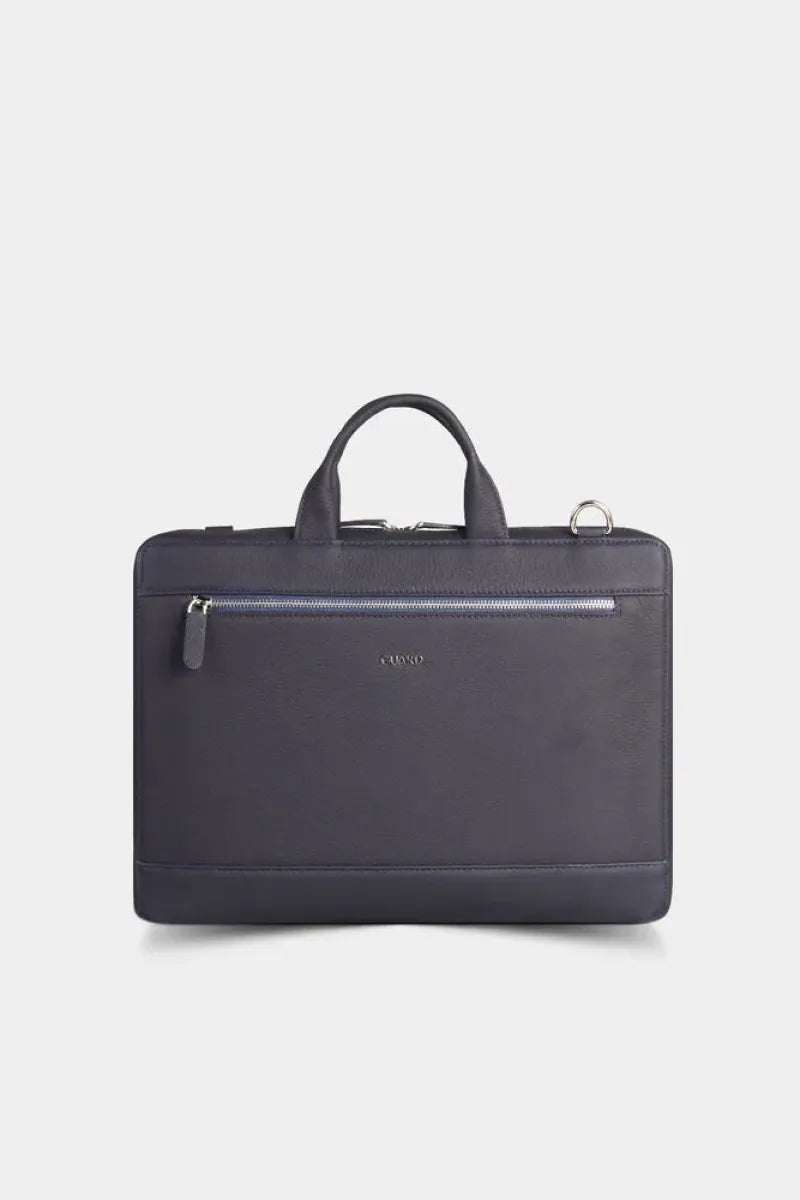 Gd- lacivert deri özel üretim laptop ve evrak çantası / man > bag > laptop bag