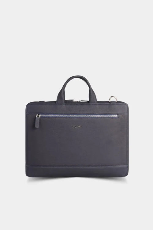 GD- Navy Blue Leather Special Production Laptop and Document Bag